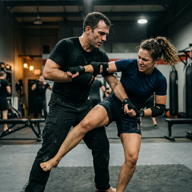 Entraînement de Krav Maga - combat rapproché